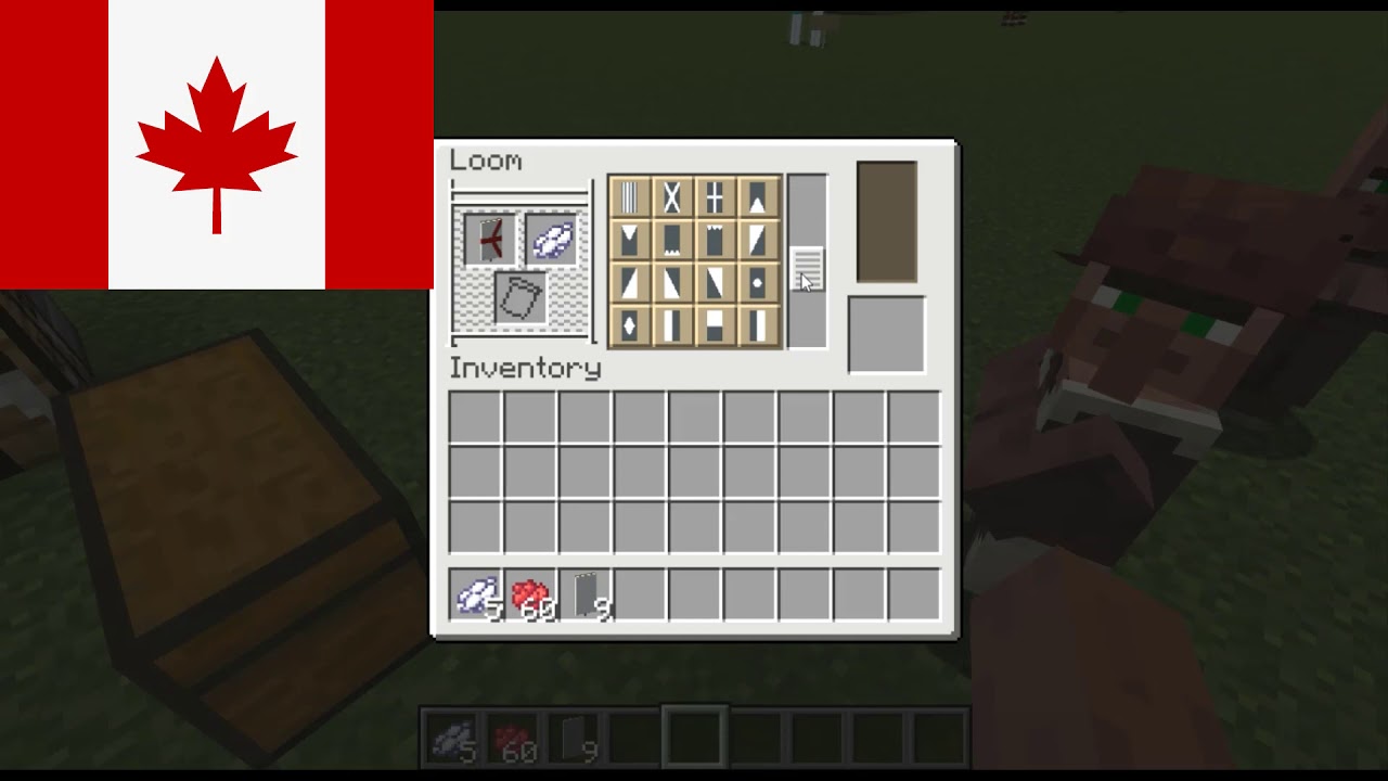 minecraft canadian flag banner