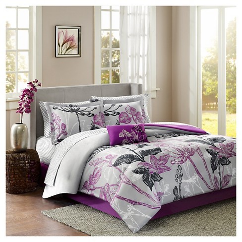 purple comforter set