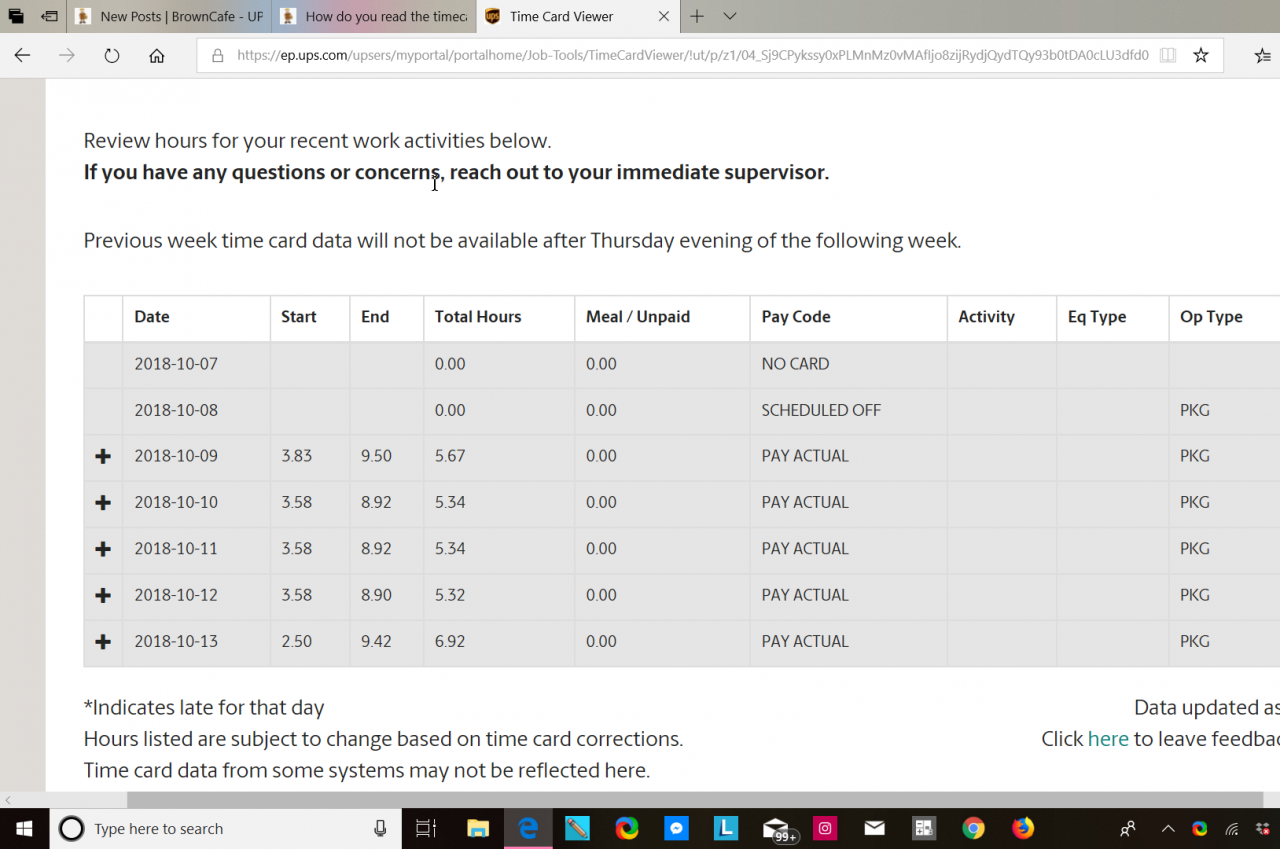 ups timecard viewer