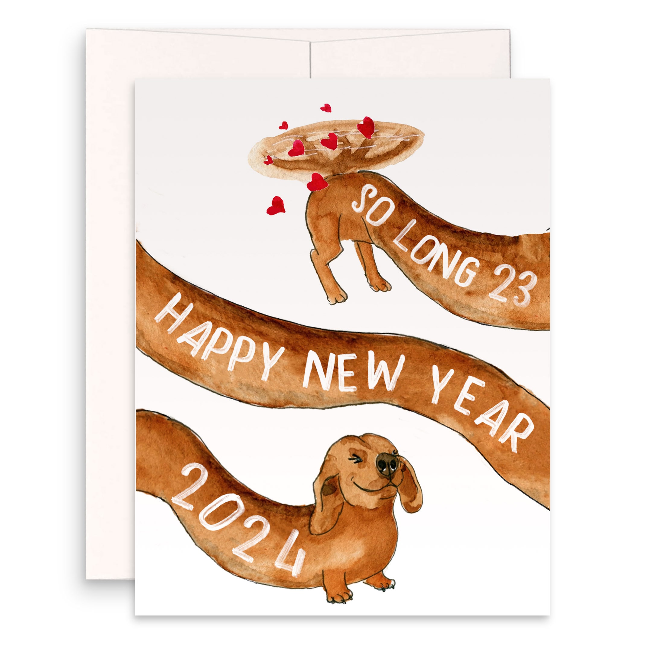 dachshund happy new year 2024