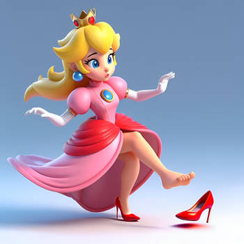 princess peach barefoot