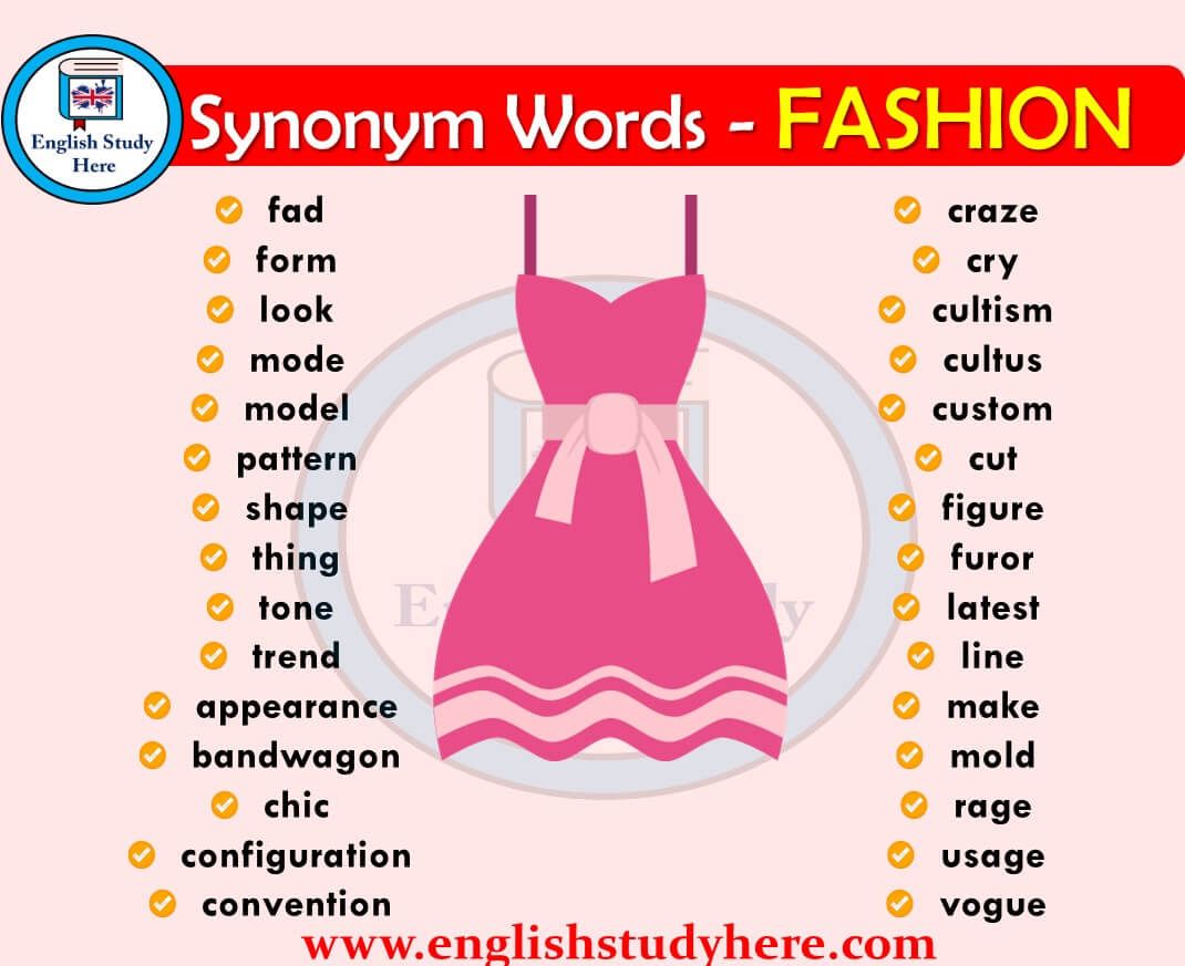 synonyms for fashion