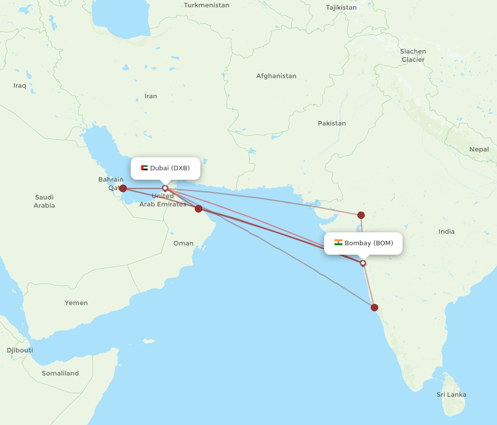 dubai to india flight time