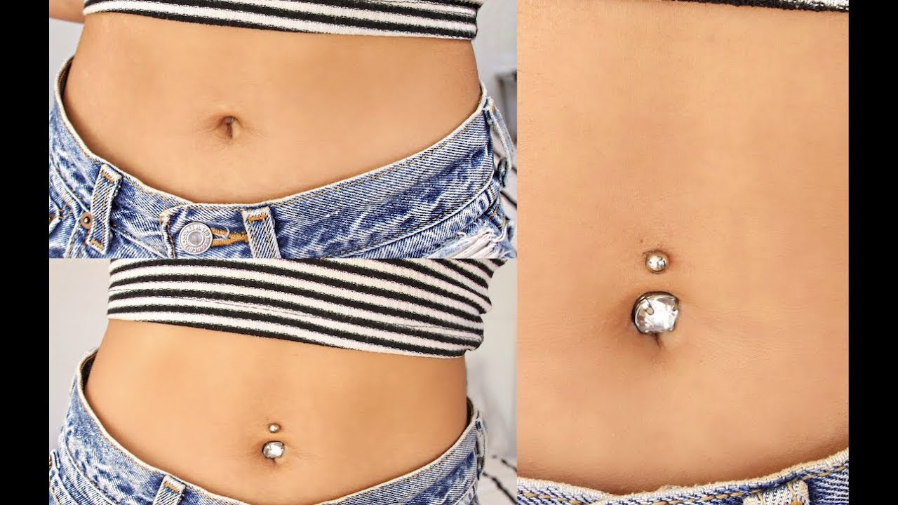 fake stomach piercing