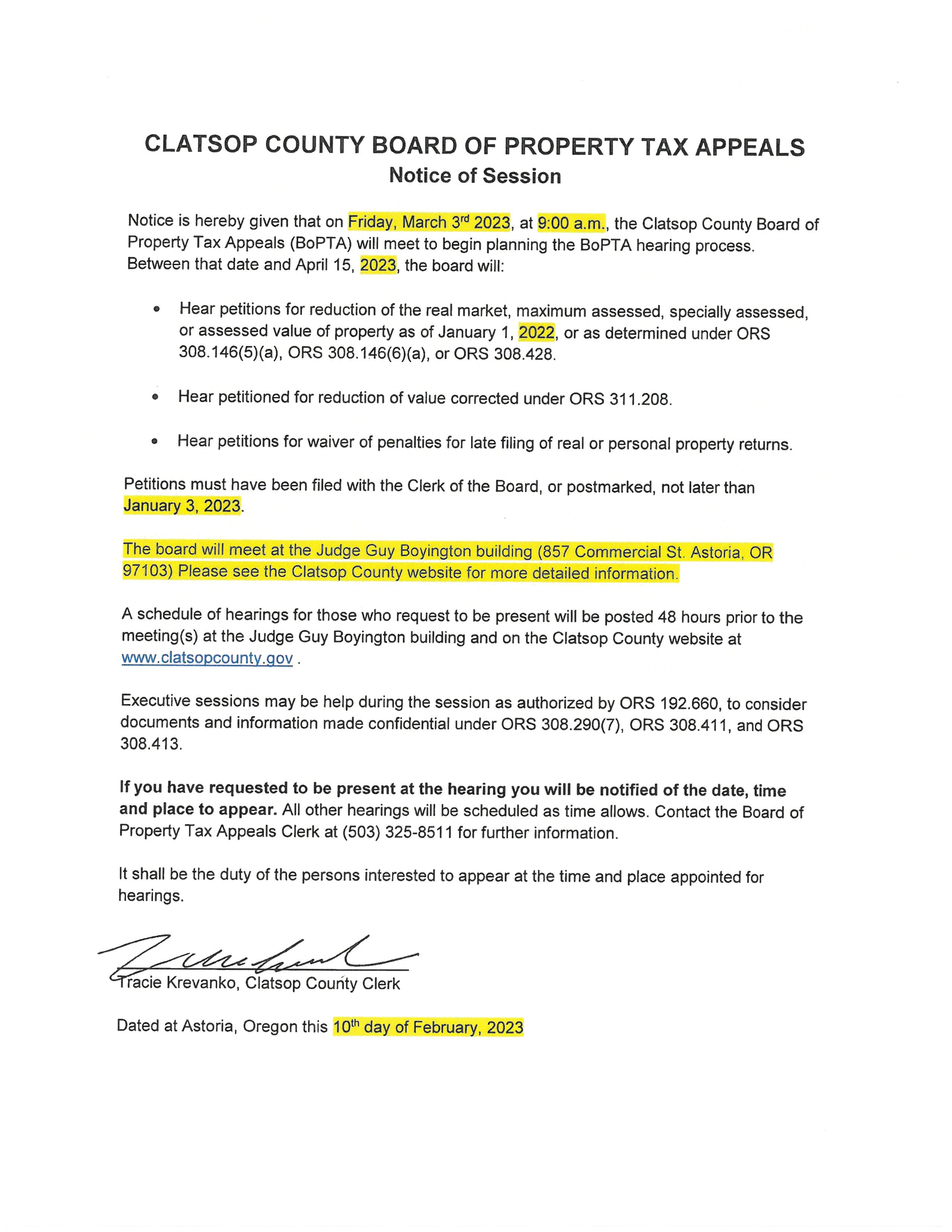 clatsop county property tax