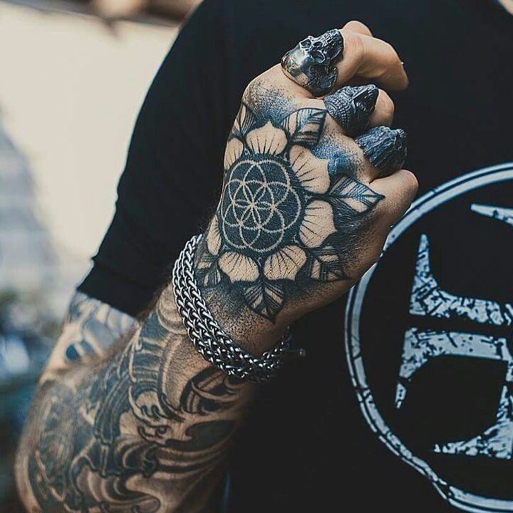 front hand tattoos