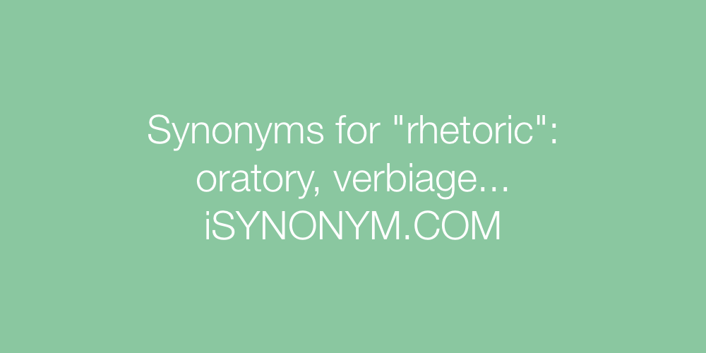 rhetoric synonym