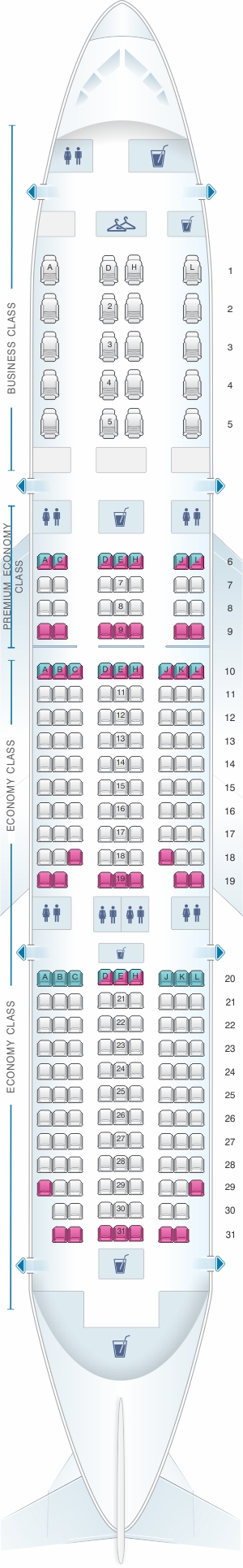 american 787 seat map