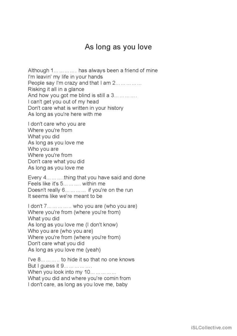 as you love me lyrics