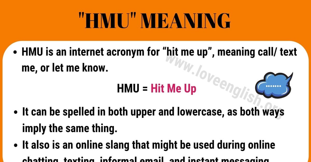 meaning of hmu on snapchat