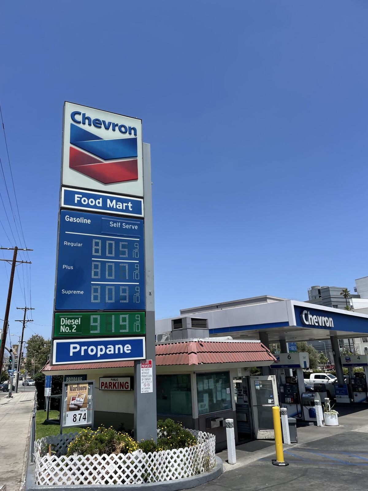 gas cost in los angeles