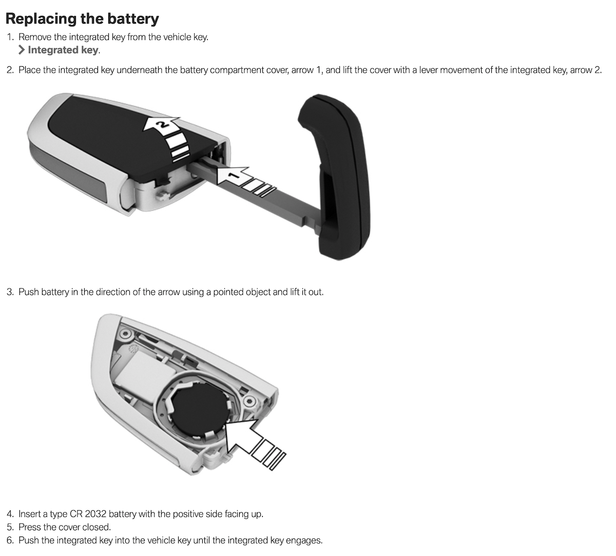 what does vehicle key battery discharged mean on a bmw