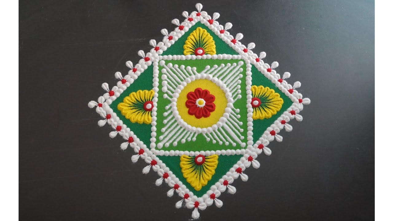 rangoli design for diwali square