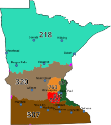 612 telephone area code