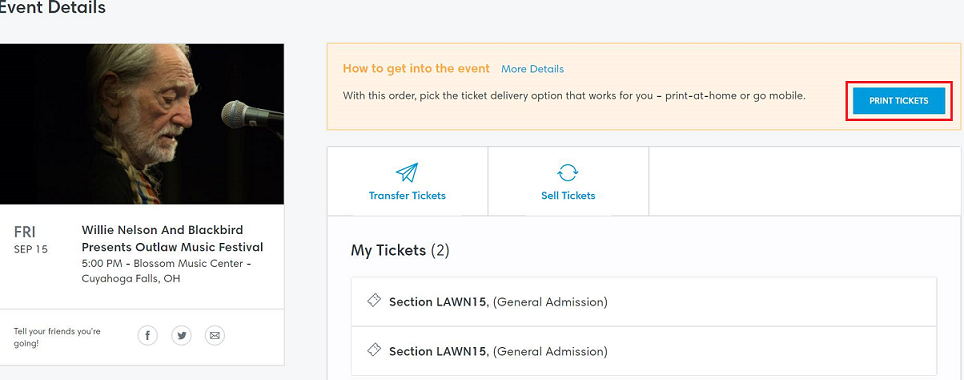 how to download tickets from ticketmaster