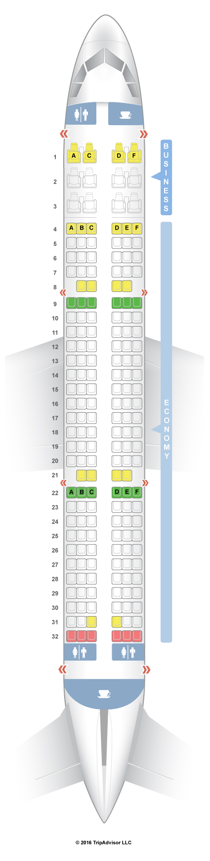 airbus 321 seat map