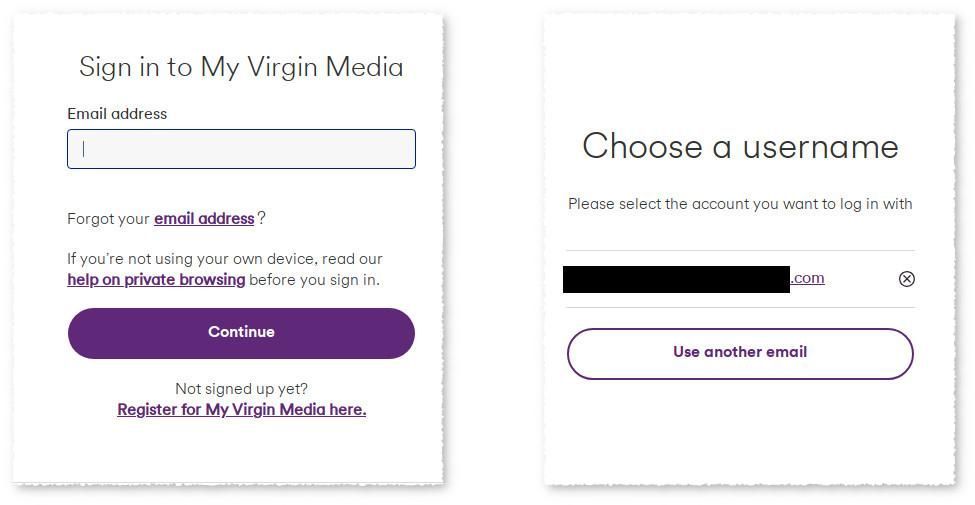 email virgin media login