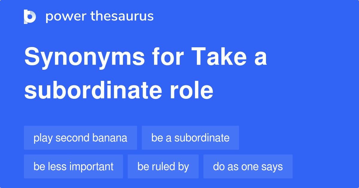 subordinate synonym