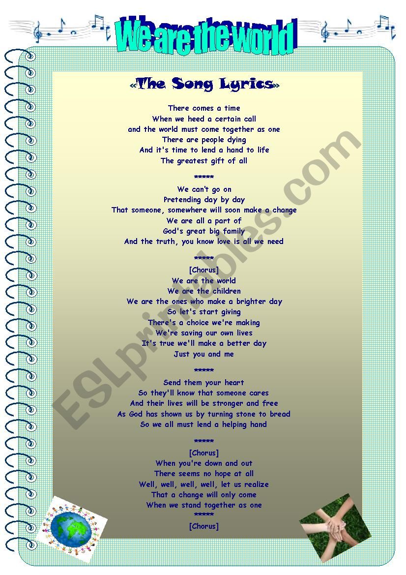 lyrics to we are the world