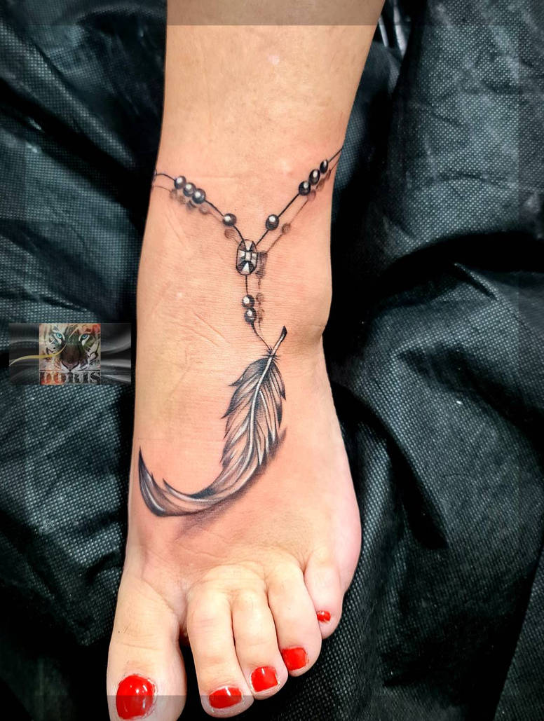 bracelet feather tattoo