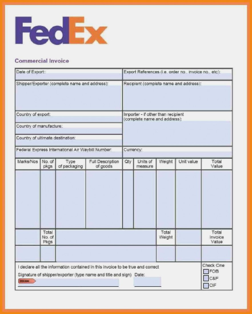 fedex invoice