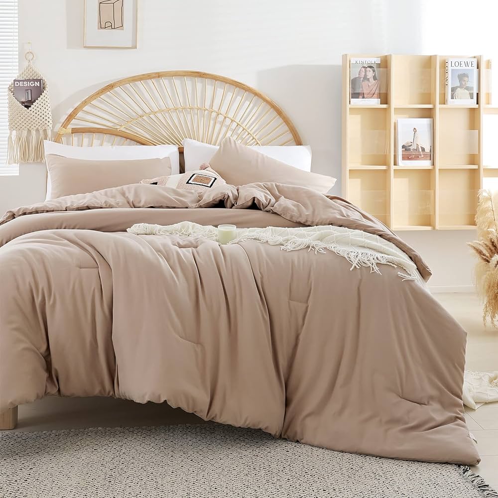 taupe color bedding