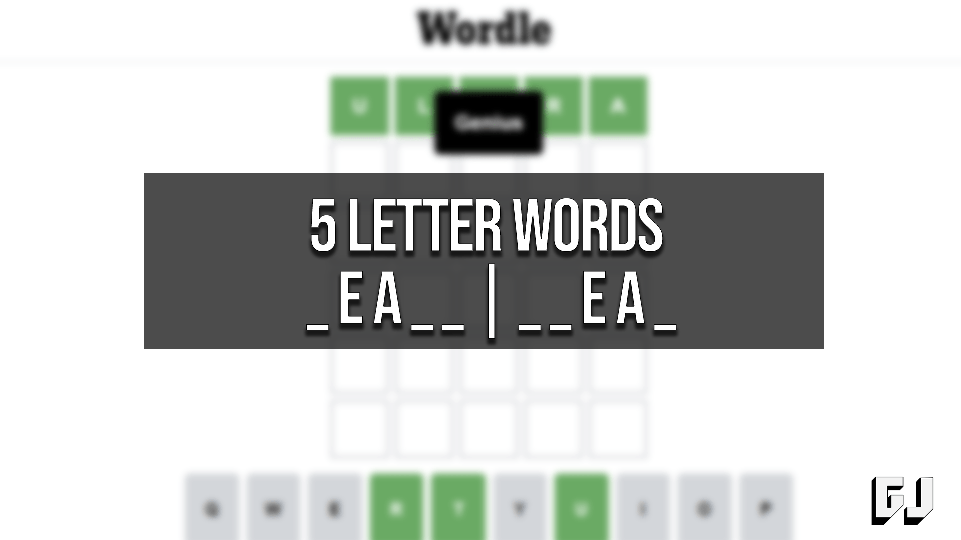 5 letter words containing ea