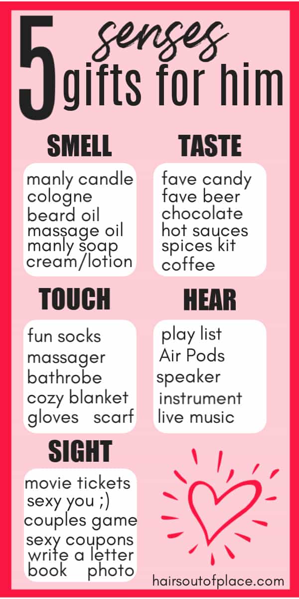 5 senses gift for him ideas