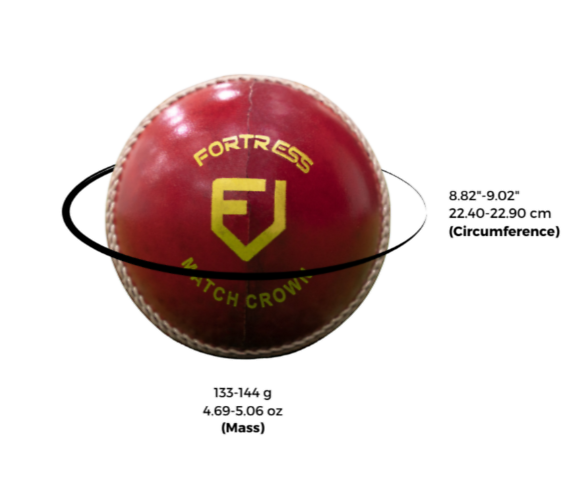 cricket ball size in cm