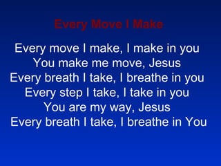 every step i take i take in you lyrics