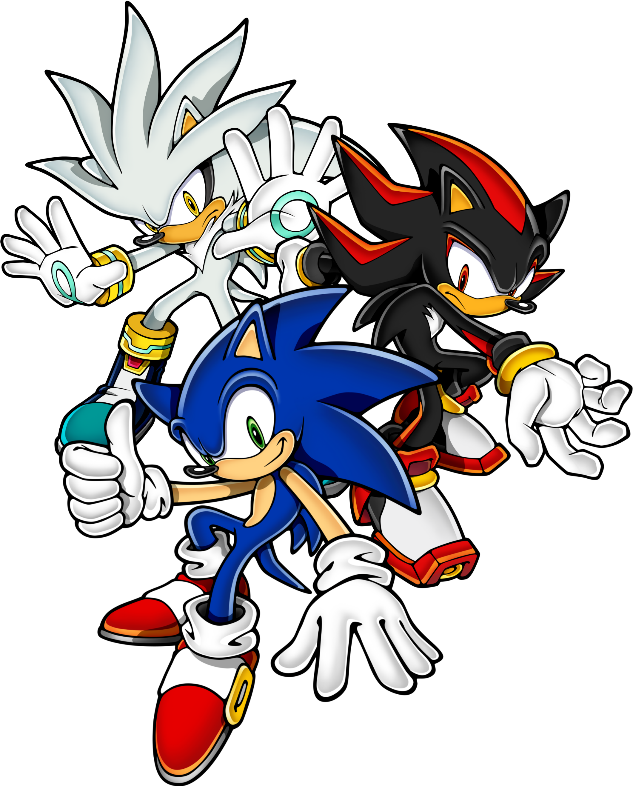 sonic and shadow and silver