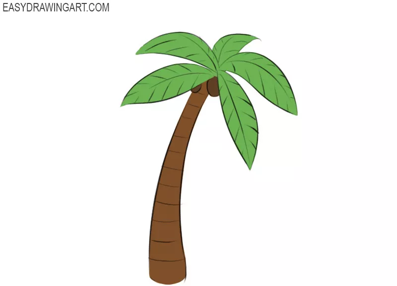 palm tree sketch easy