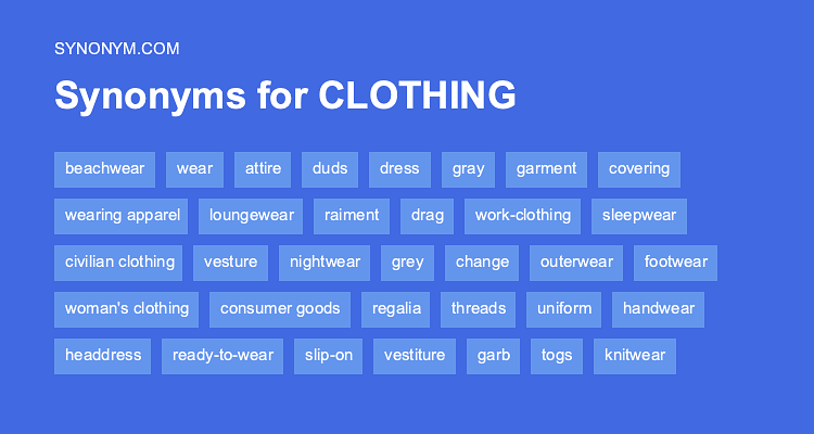 synonyms for clothes
