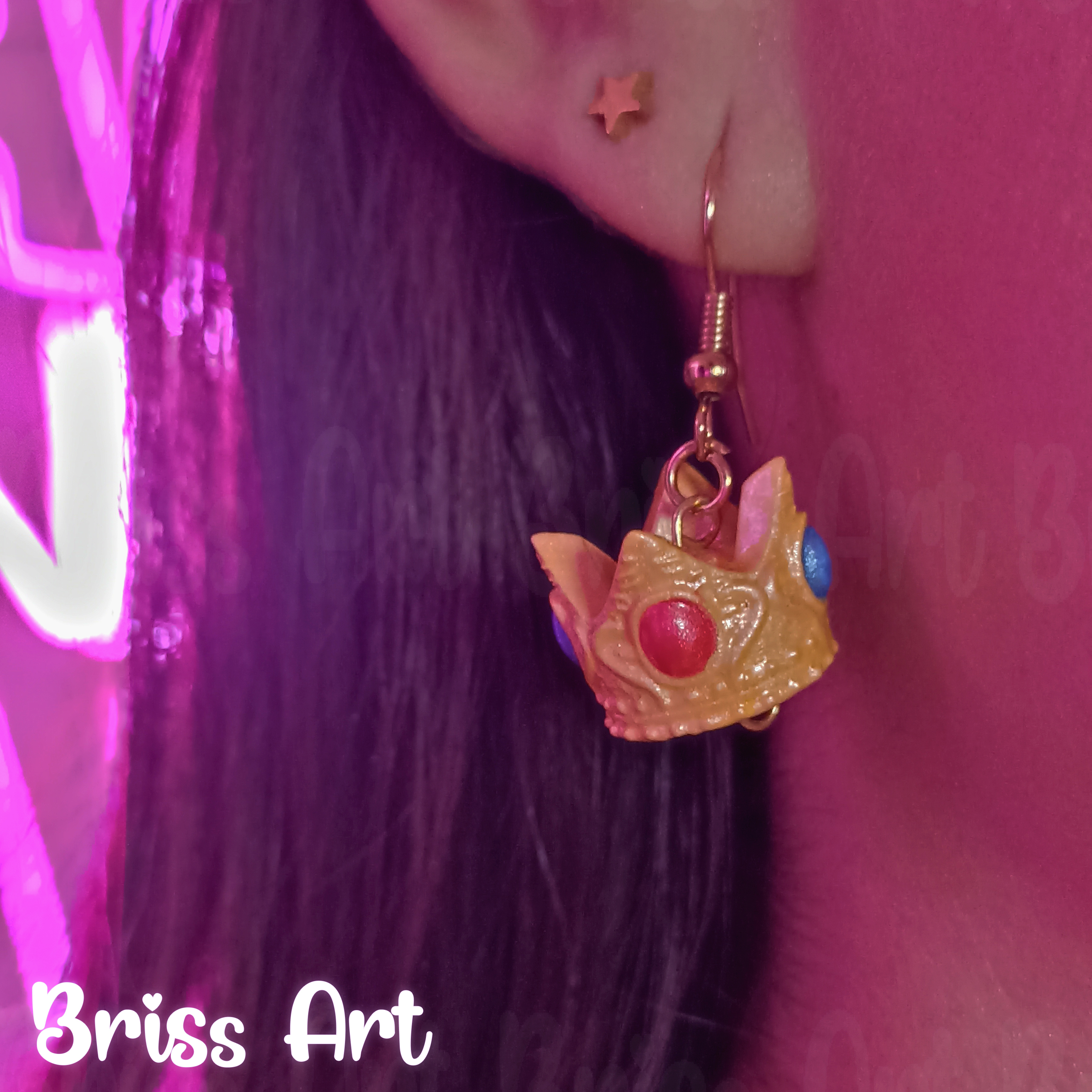 aretes de princesa peach