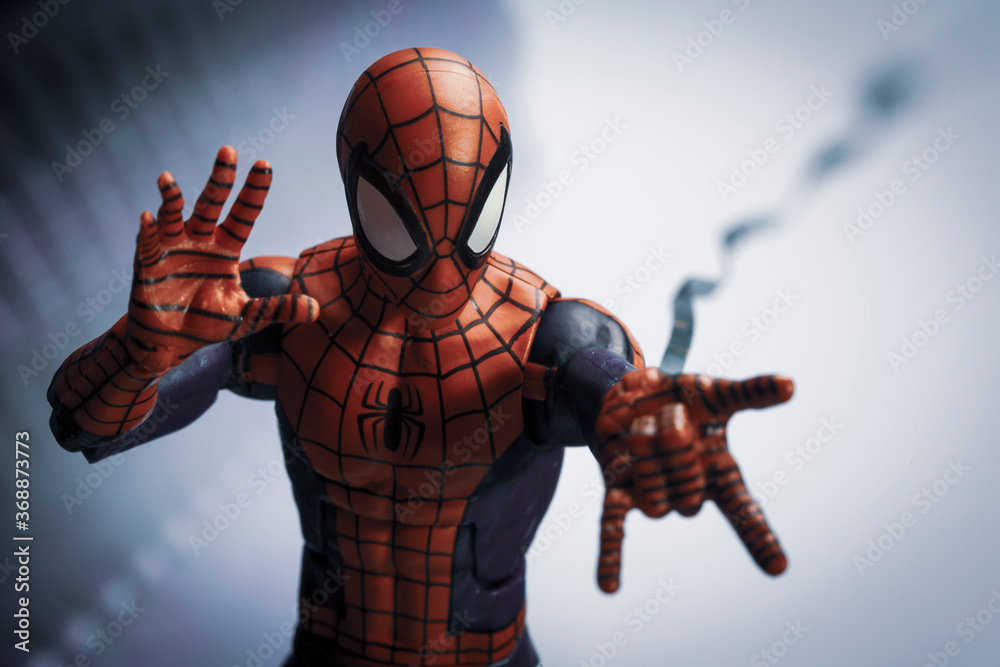 spiderman shooting a web