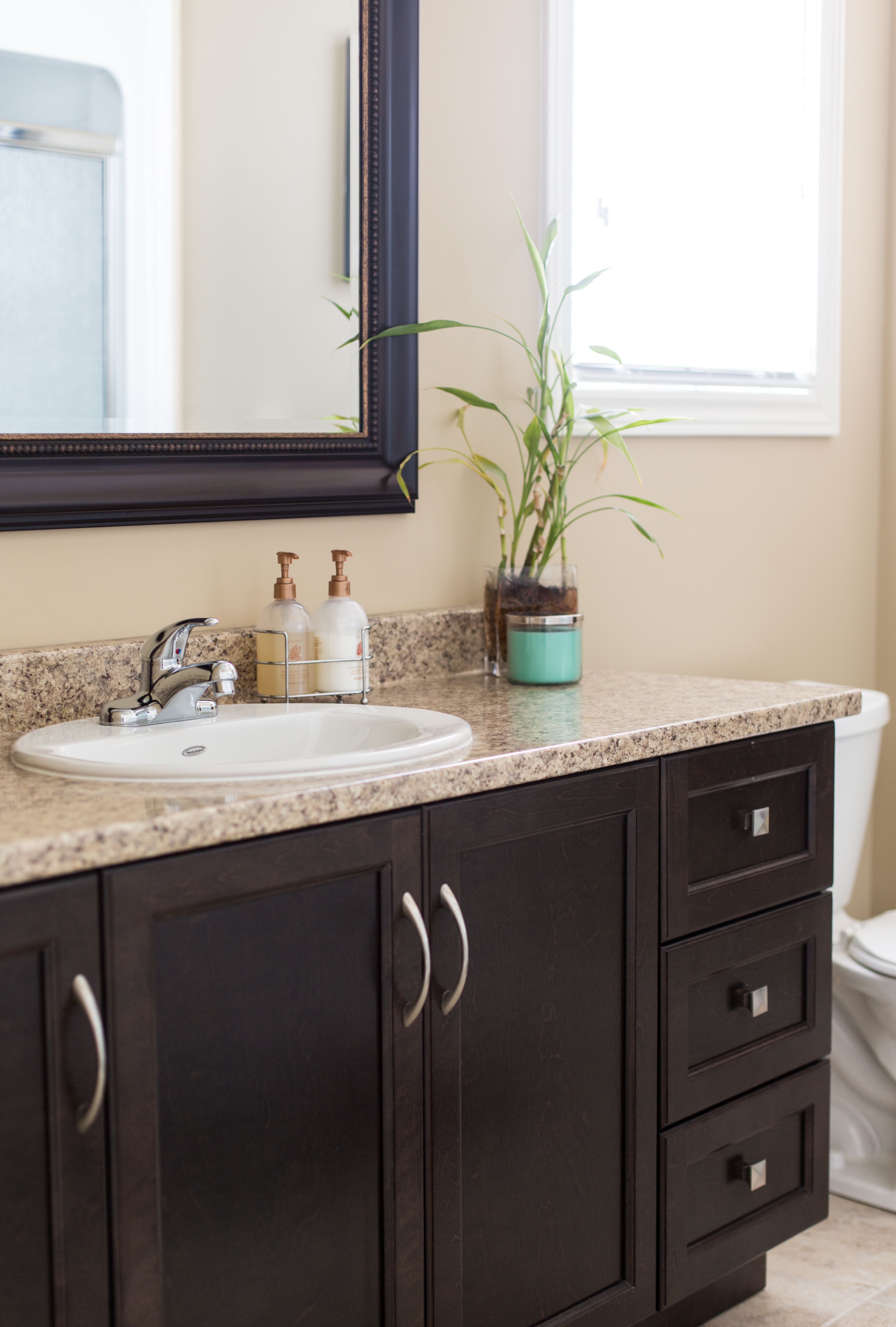 brown bathroom vanity