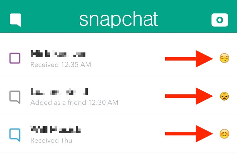 heart symbol on snapchat