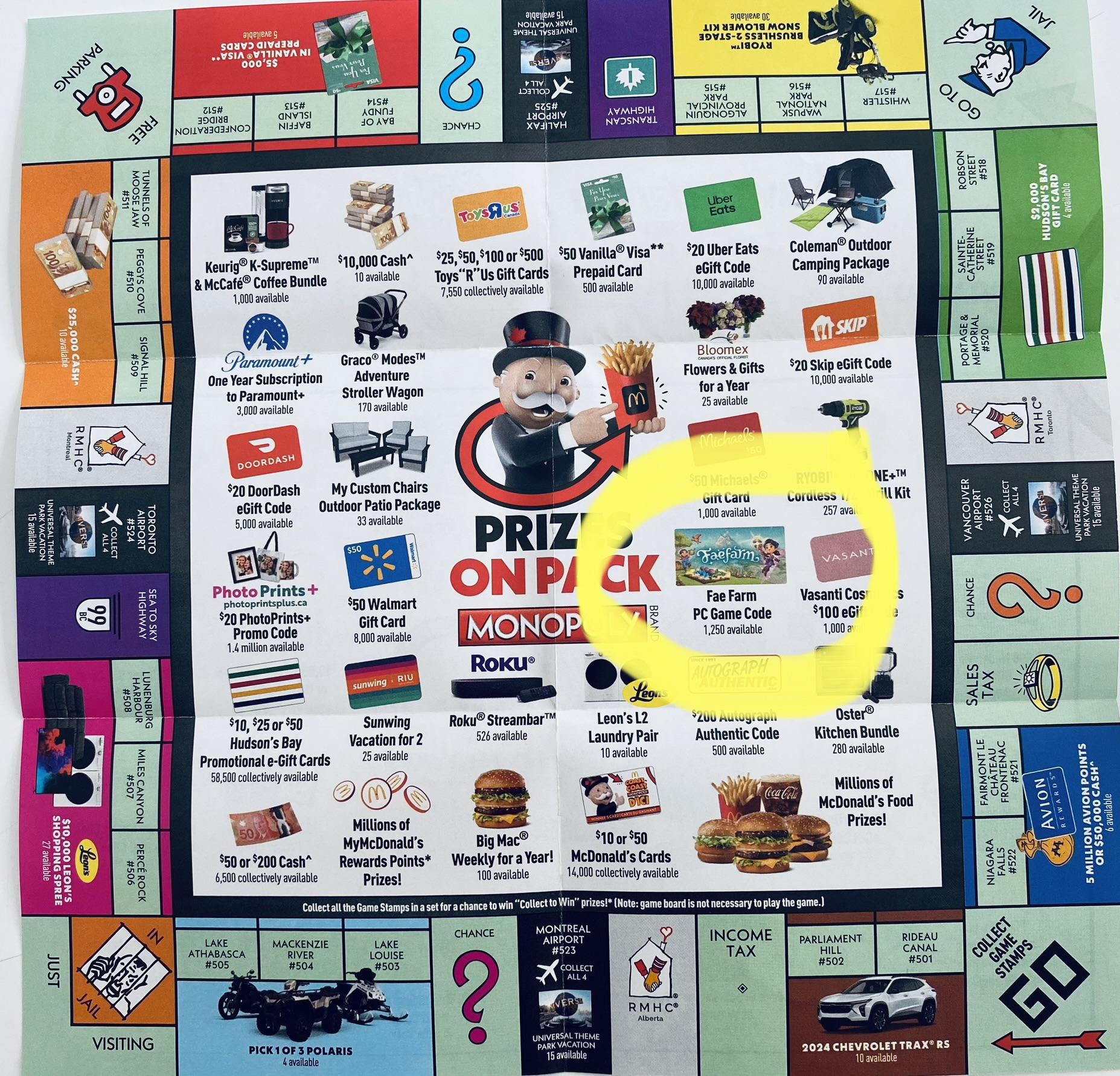 canada mcdonalds monopoly