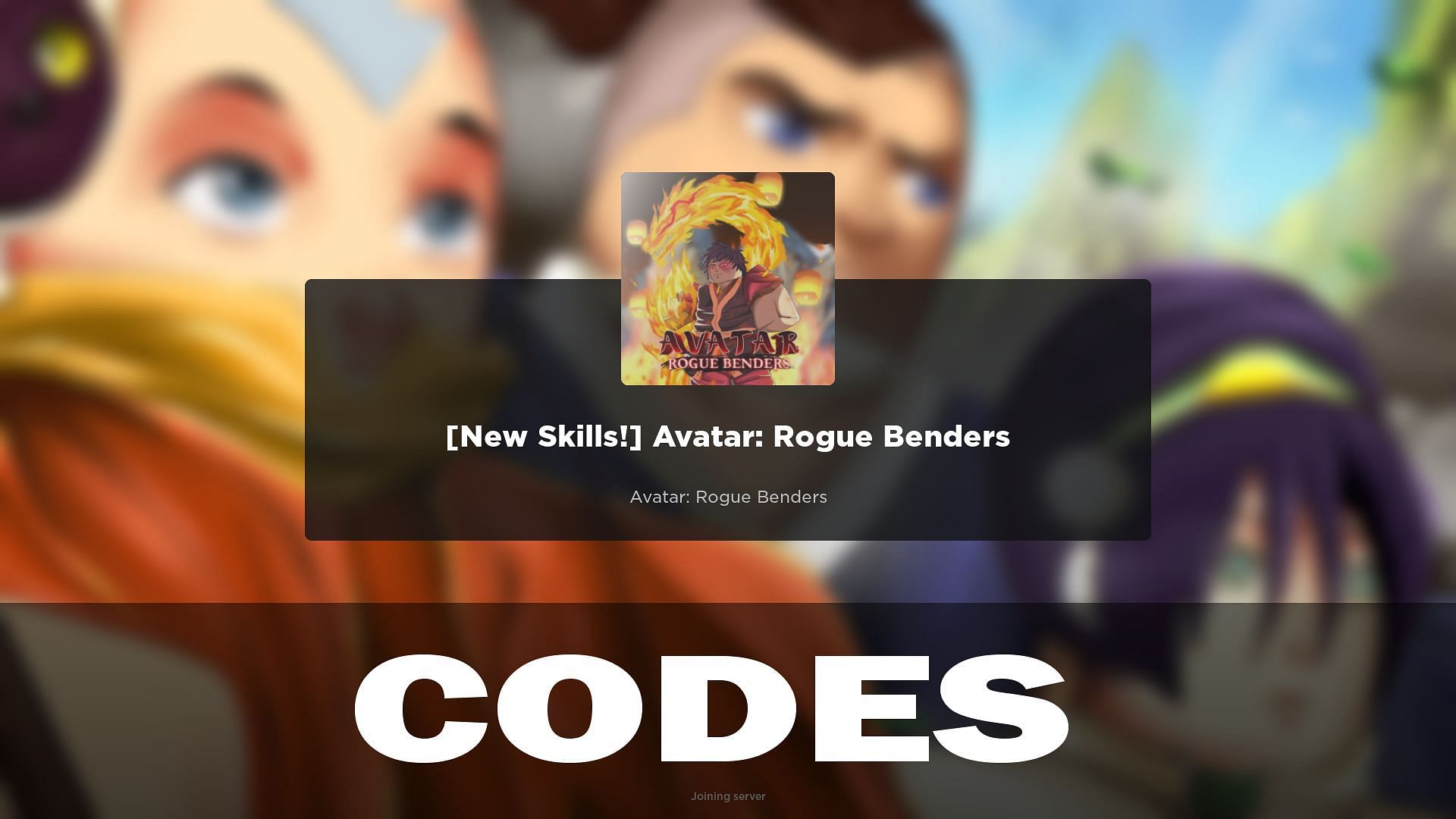 avatar rogue benders codes