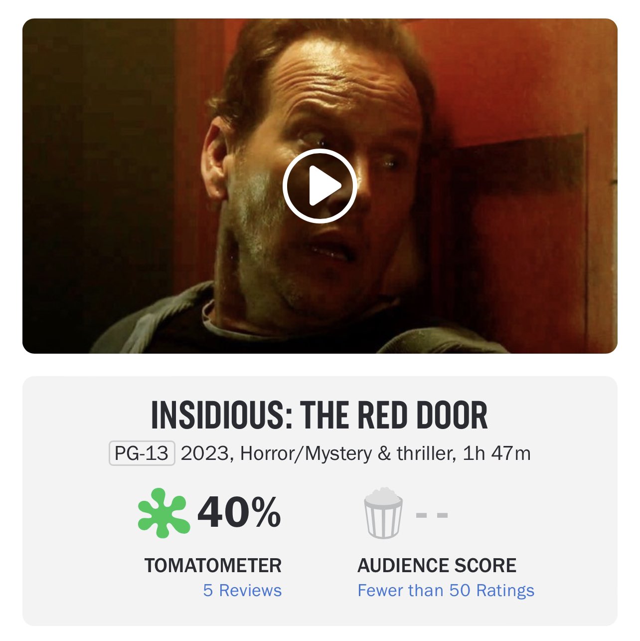 insidious 5 rotten tomatoes