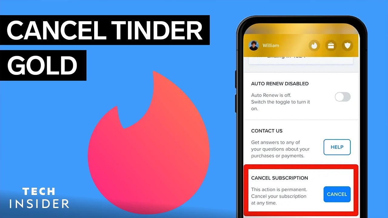 how to cancel tinder subscription