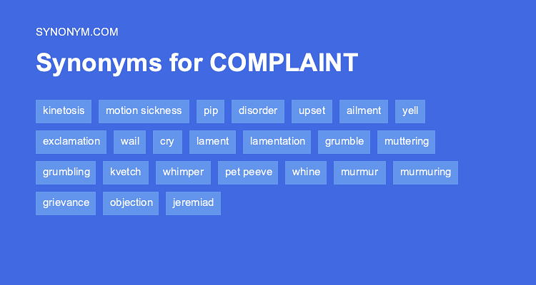 complaint synonym