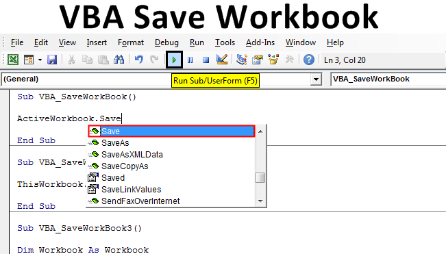 vba save workbook