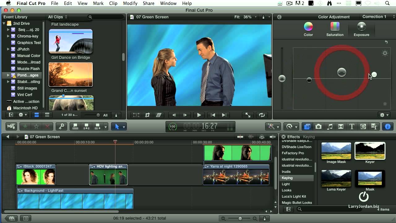 how to use green screen in final cut pro