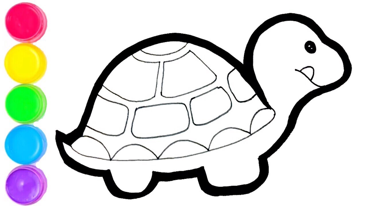 tortoise drawing easy