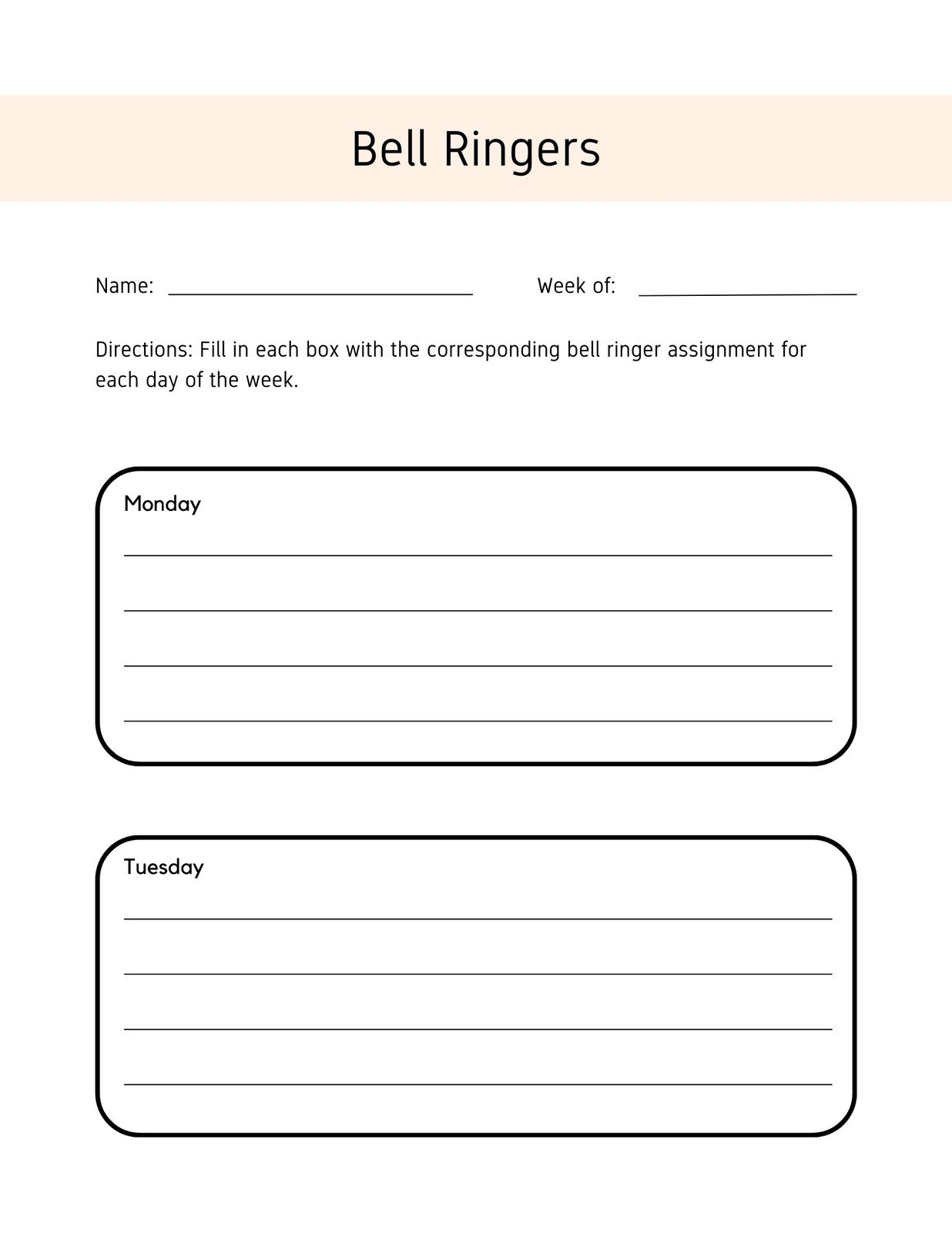 free printable bell ringers