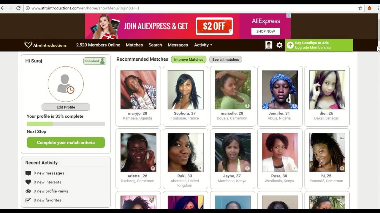 afrointroduction login in