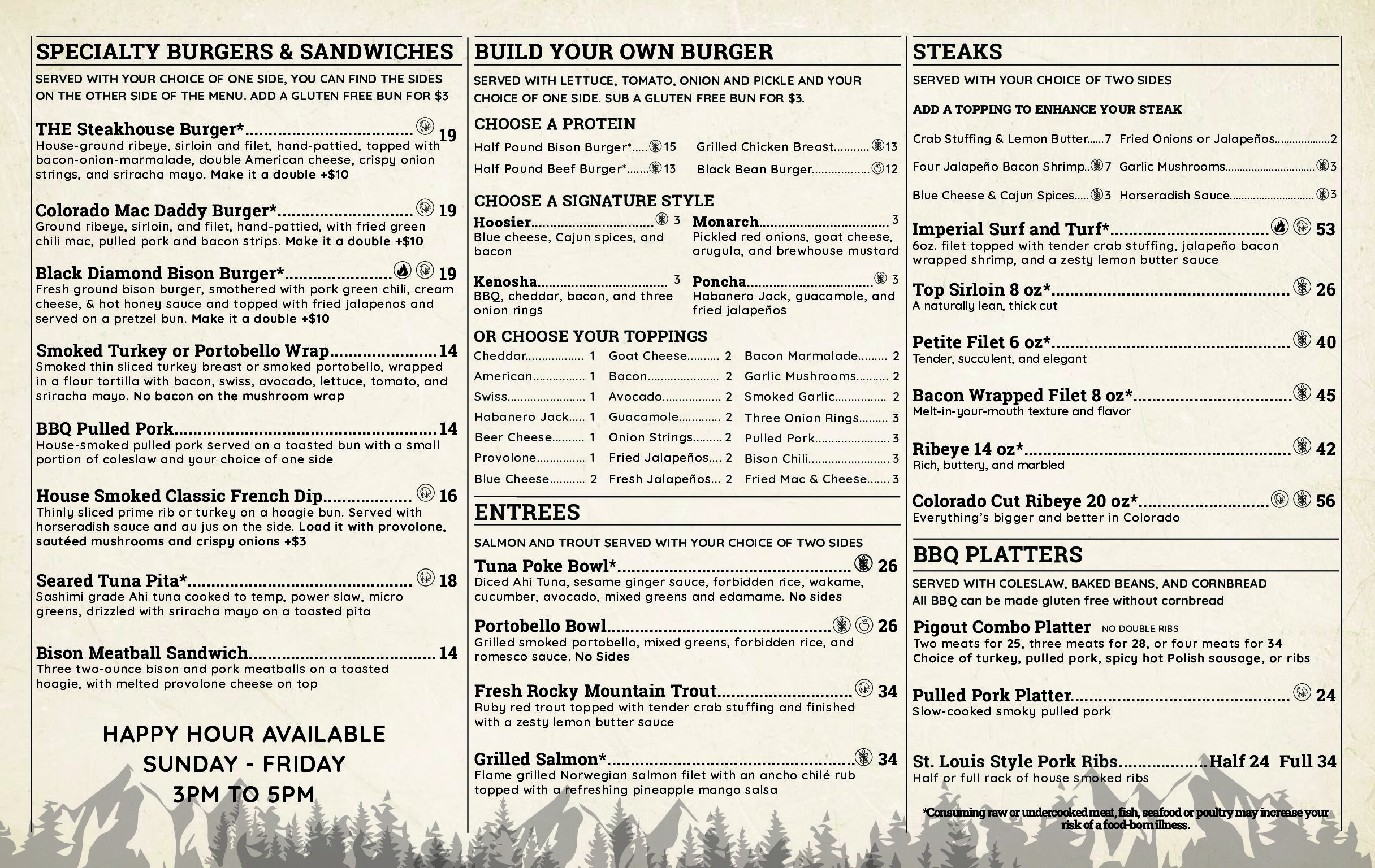 kenosha breck menu