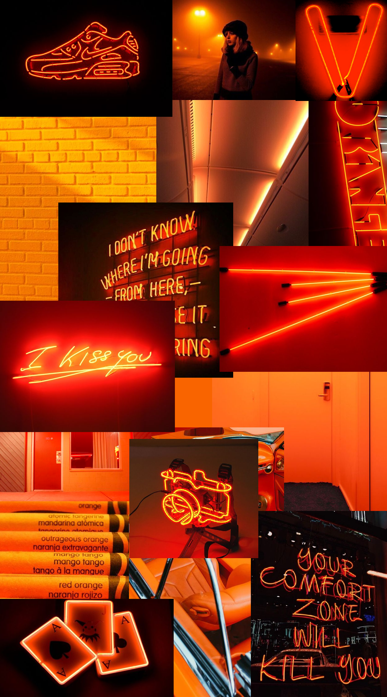 neon orange wallpaper