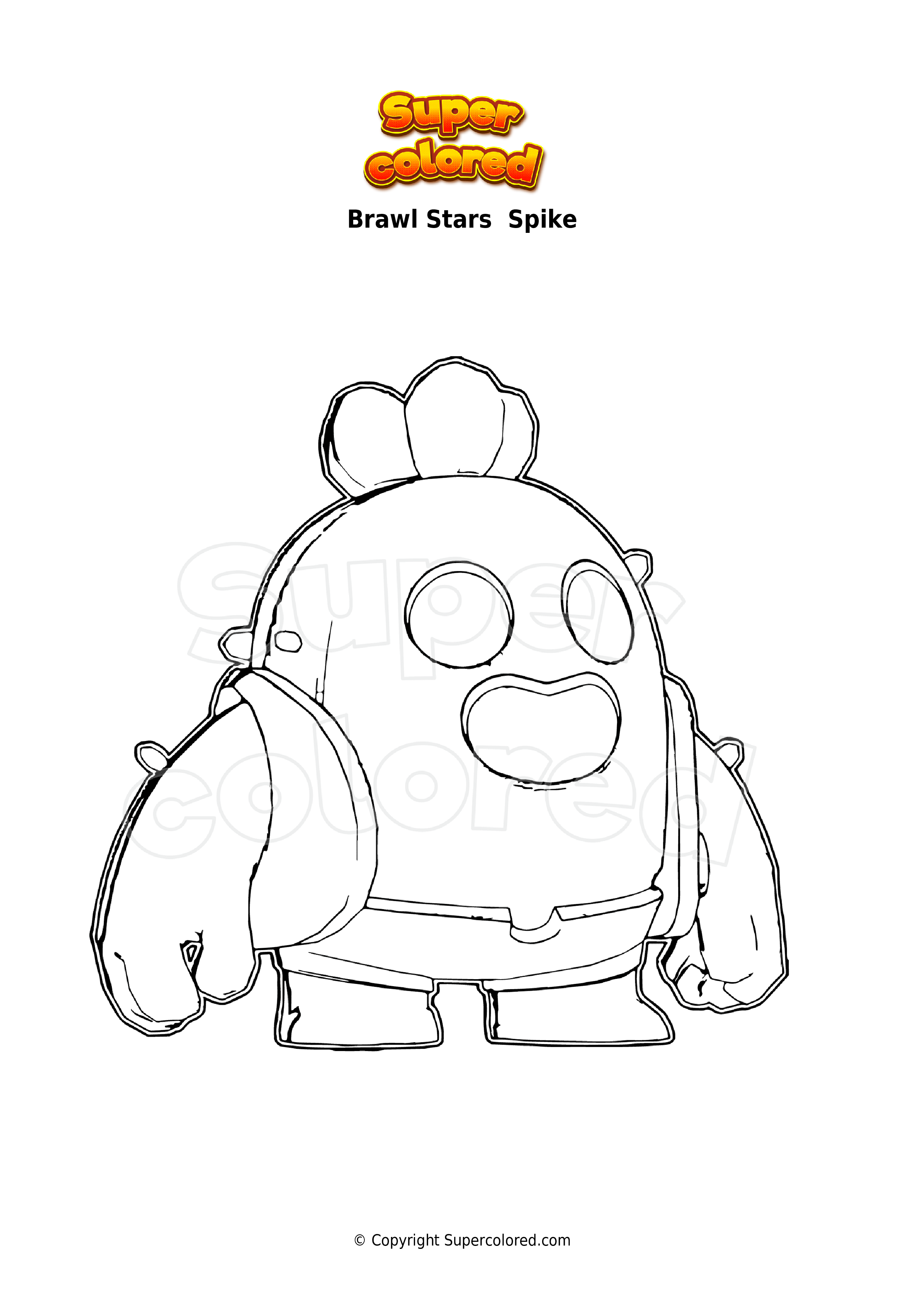 dibujo de brawl stars para colorear